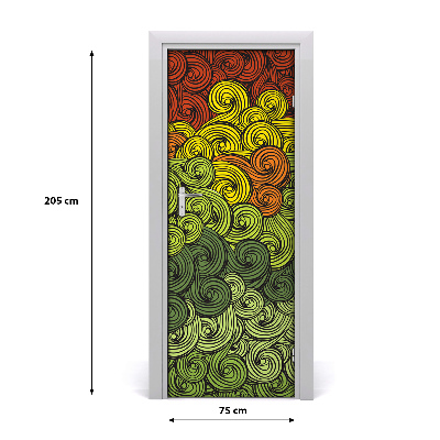 Autocolante pentru usi valuri colorate