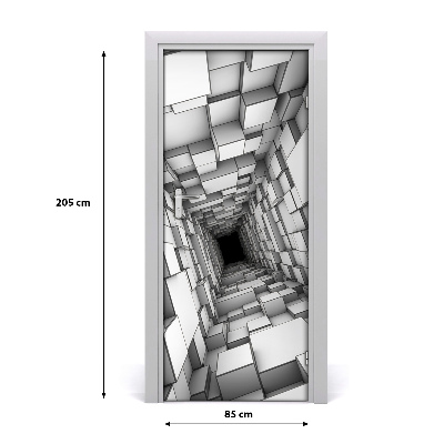 Autocolante pentru usi Tunel cu cuburi