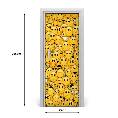 Autocolante pentru usi Emoticons uși autoadezive