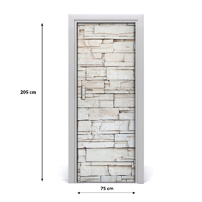 Autocolante pentru usi perete de piatra