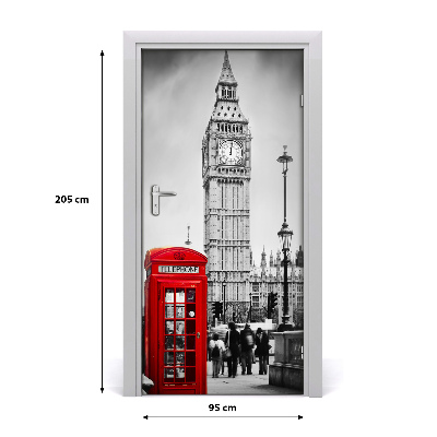 Autocolante pentru usi Ușă autoadeziv pe Big Ben, Londra