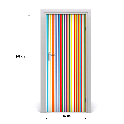 Autocolante pentru usi dungi colorate