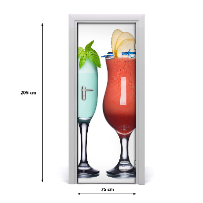 Autocolante pentru usi cocktail-uri colorate