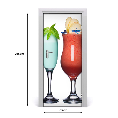 Autocolante pentru usi cocktail-uri colorate