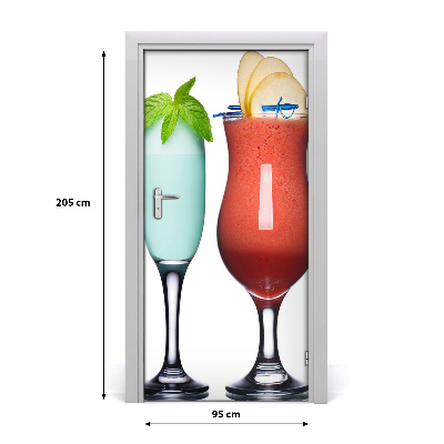 Autocolante pentru usi cocktail-uri colorate