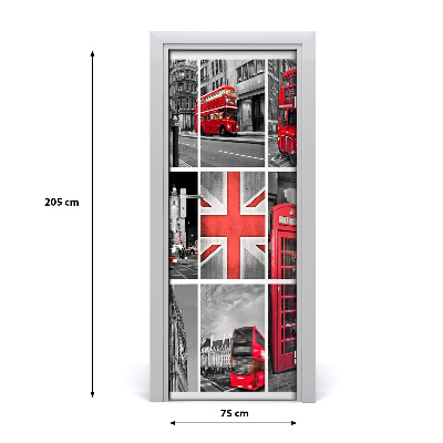 Autocolante pentru usi ușă autoadeziv colaj Londra