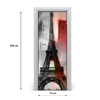 Autocolante pentru usi usa autoadeziv Turnul Eiffel