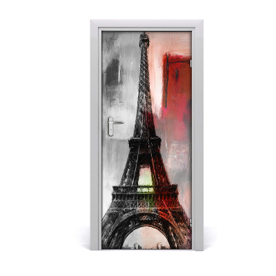 Autocolante pentru usi usa autoadeziv Turnul Eiffel