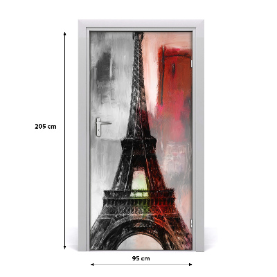 Autocolante pentru usi usa autoadeziv Turnul Eiffel