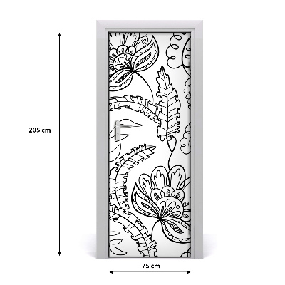 Autocolante pentru usi zentangle fundal