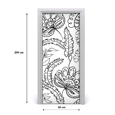 Autocolante pentru usi zentangle fundal