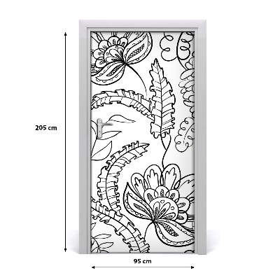 Autocolante pentru usi zentangle fundal