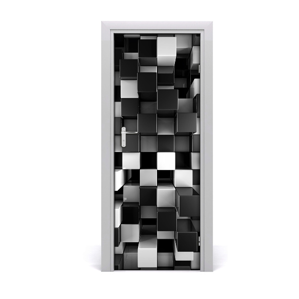 Autocolante pentru usi cuburi de abstractizare