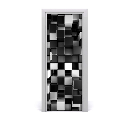 Autocolante pentru usi cuburi de abstractizare