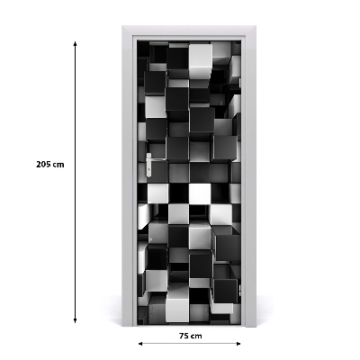 Autocolante pentru usi cuburi de abstractizare