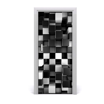 Autocolante pentru usi cuburi de abstractizare