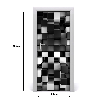 Autocolante pentru usi cuburi de abstractizare