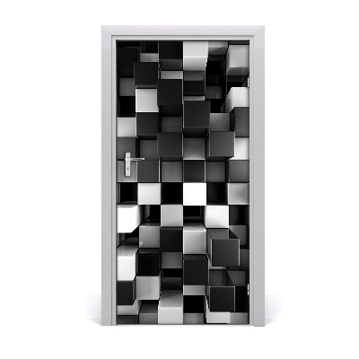 Autocolante pentru usi cuburi de abstractizare