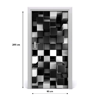 Autocolante pentru usi cuburi de abstractizare