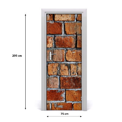Autocolante pentru usi zid de cărămidă