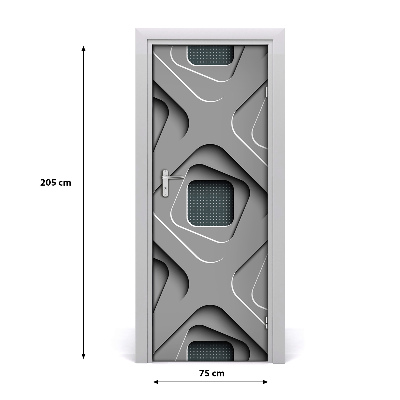 Autocolante pentru usi 3D Abstracție
