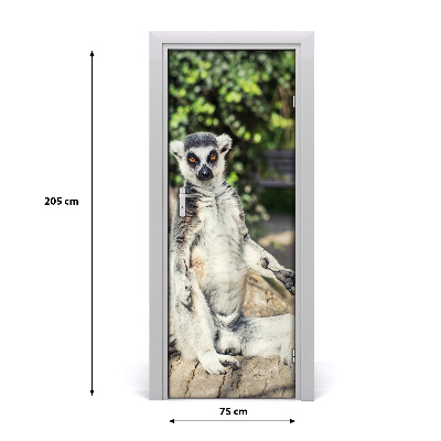 Autocolante pentru usi perete lemur