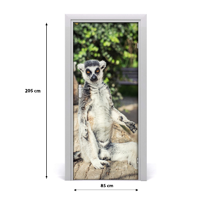 Autocolante pentru usi perete lemur