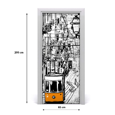 Autocolante pentru usi Tramvai din Lisabona