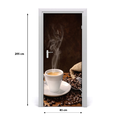 Autocolante pentru usi ceașcă de cafea