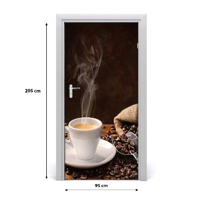 Autocolante pentru usi ceașcă de cafea