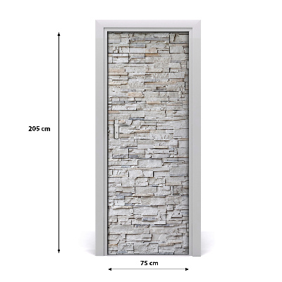 Autocolante pentru usi perete de piatra