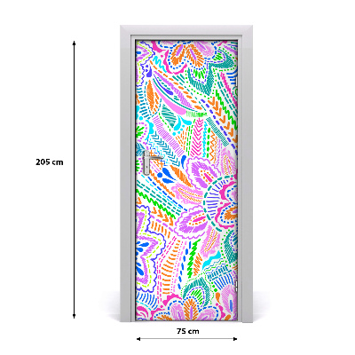 Autocolante pentru usi model floral