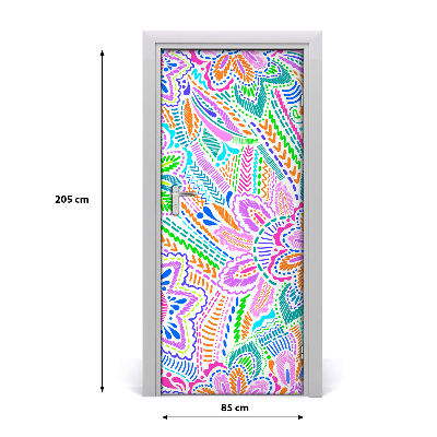 Autocolante pentru usi model floral