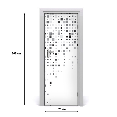 Autocolante pentru usi Autocolant patratele adezive Abstracție DOOR