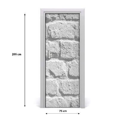 Autocolante pentru usi zid de cărămidă