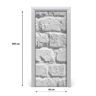 Autocolante pentru usi zid de cărămidă