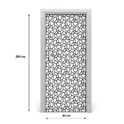 Autocolante pentru usi fundal geometrică