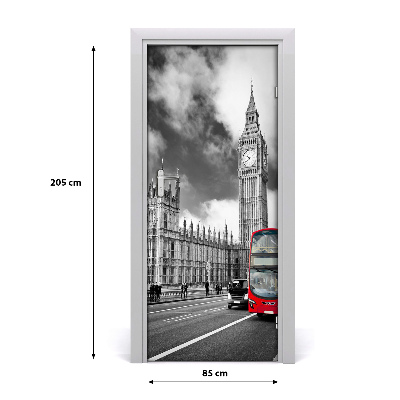 Autocolante pentru usi Ușă autoadeziv pe Big Ben, Londra