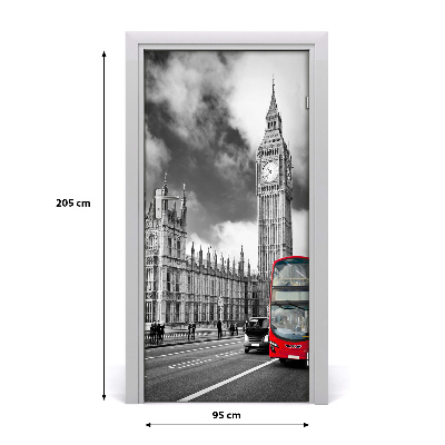 Autocolante pentru usi Ușă autoadeziv pe Big Ben, Londra