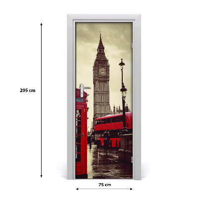 Autocolante pentru usi Ușă autoadeziv pe Big Ben, Londra