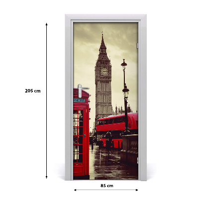 Autocolante pentru usi Ușă autoadeziv pe Big Ben, Londra