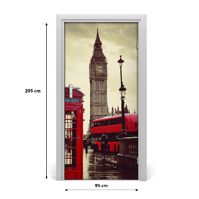 Autocolante pentru usi Ușă autoadeziv pe Big Ben, Londra