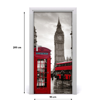 Autocolante pentru usi Ușă autoadeziv pe Big Ben, Londra