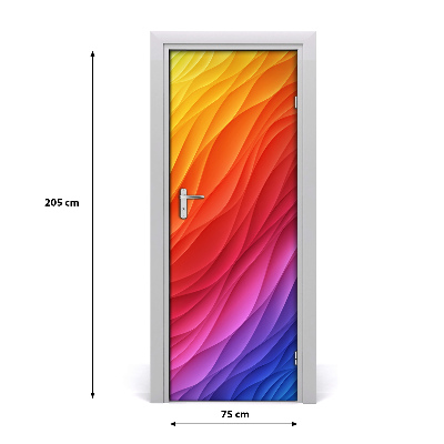 Autocolante pentru usi valuri colorate