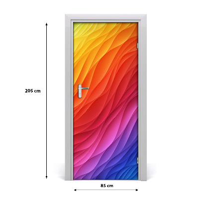 Autocolante pentru usi valuri colorate