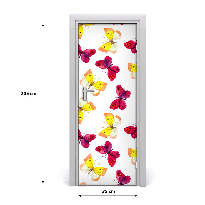 Autocolante pentru usi fluturi colorat