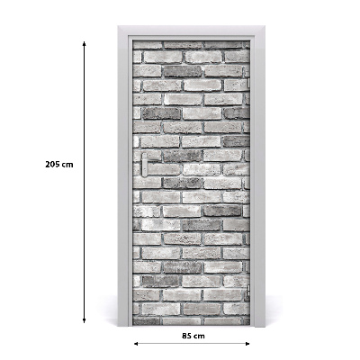 Autocolante pentru usi zid de cărămidă