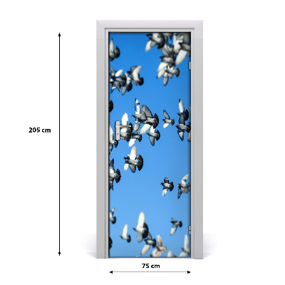 Autocolante pentru usi Porumbeii pe cer