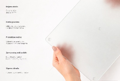 Tocător din sticlă Hexagonal semi-transparent