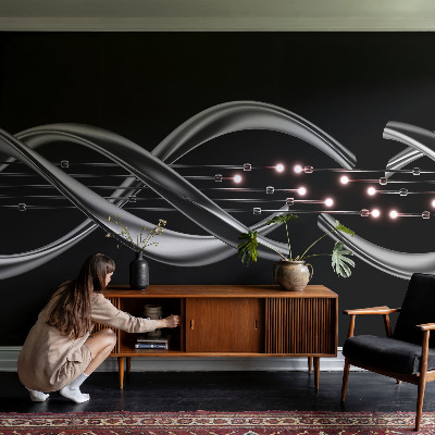 Fototapet vlies pentru dormitor Frunze verzi